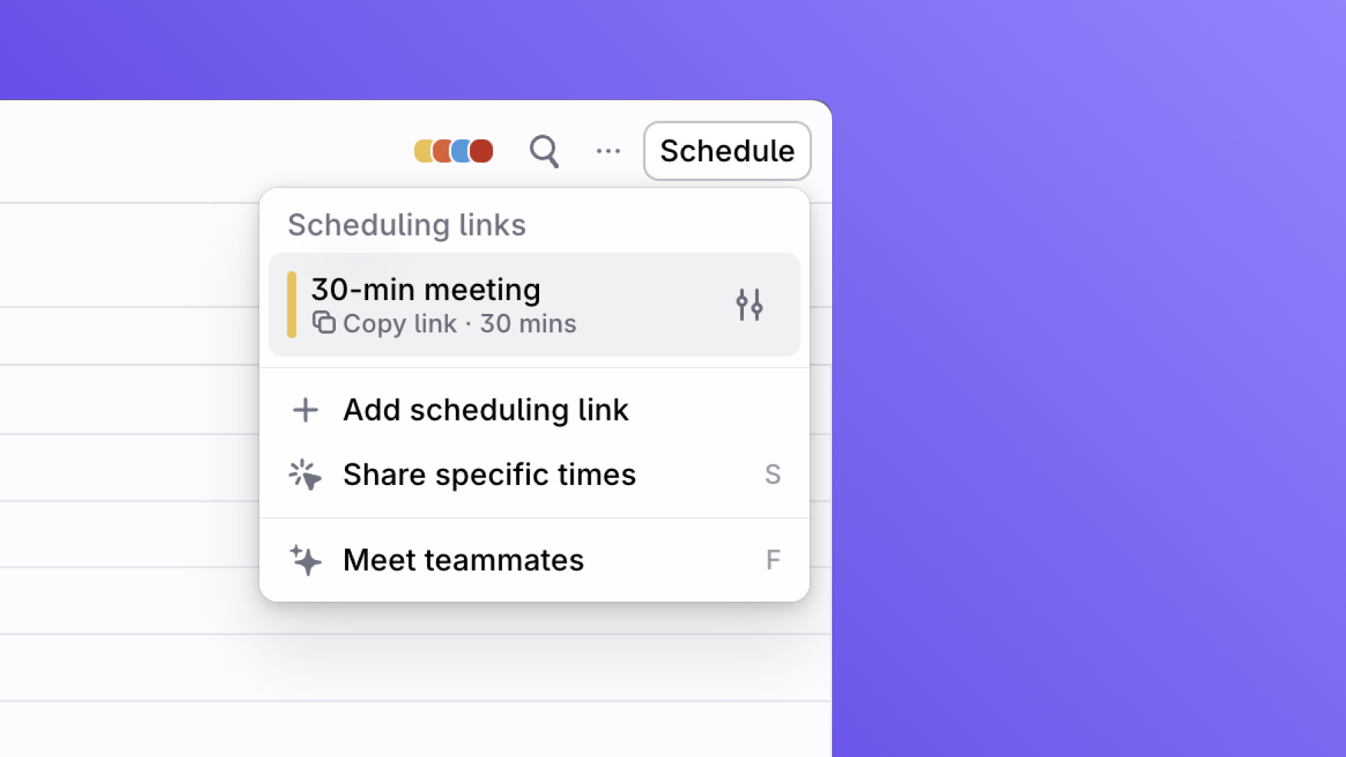 Scheduling links