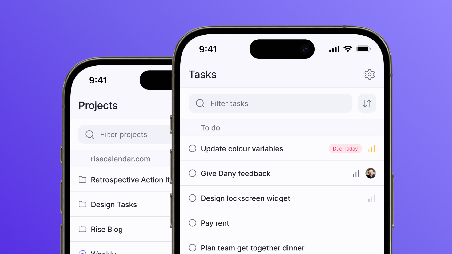 Projects, tasks and scheduling in your pocket